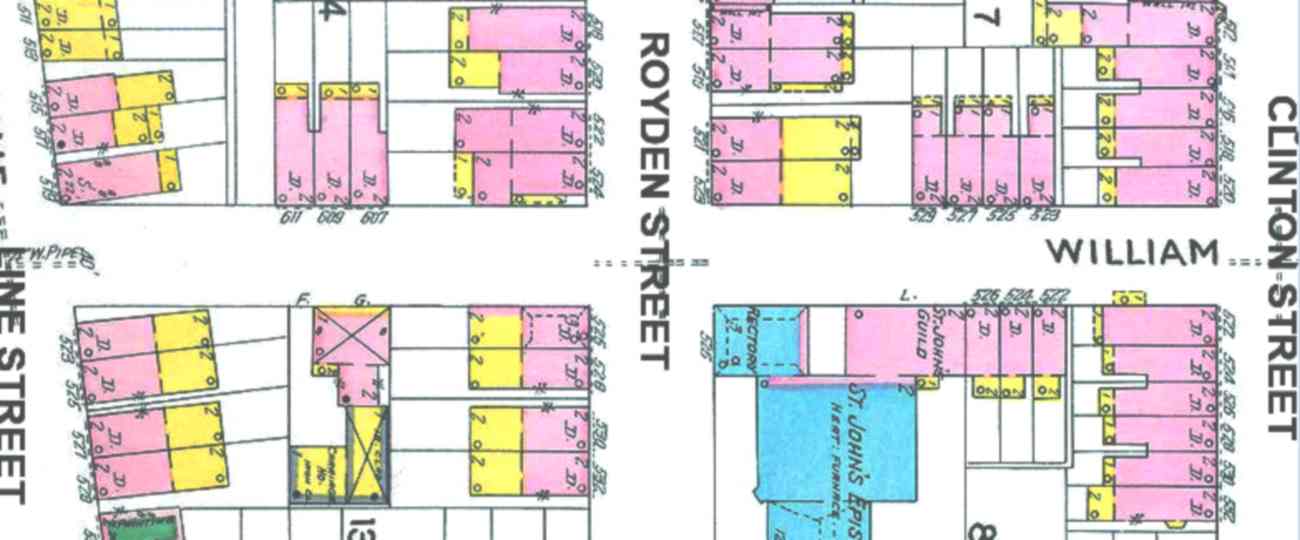 1906 Sanborn fire insurance map showing William Street, continued