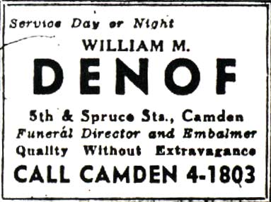 William M. Denof Sr., 1947