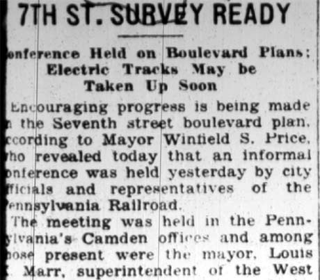 Seventh Street, Winfield S. Price, Camden Courier-Post, February 21, 1928