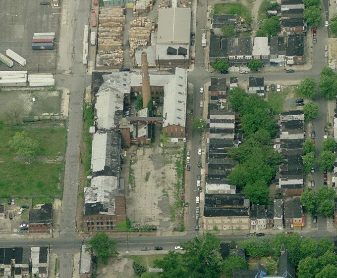 Aerial photo of Winslow Street circa 2010