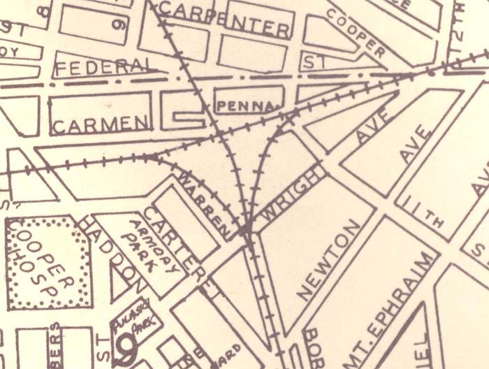 Wright Avenue area — map published in 1946