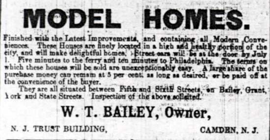 Model Homes - Camden Post, May 6, 1888