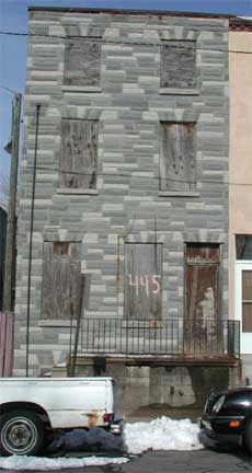 Harry Stahl lived in this home at 445 Berkeley Street in Camden NJ — Photo December 8, 2002