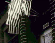 Gold Star and US Flags in memory of Staff Sergeant Benjamin Kaplan, summer 1943, 926 Howard Street