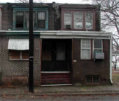 Home of Charles H. Sutman at 1468 South 4th Street, Camden NJ, photographed December 14, 2002