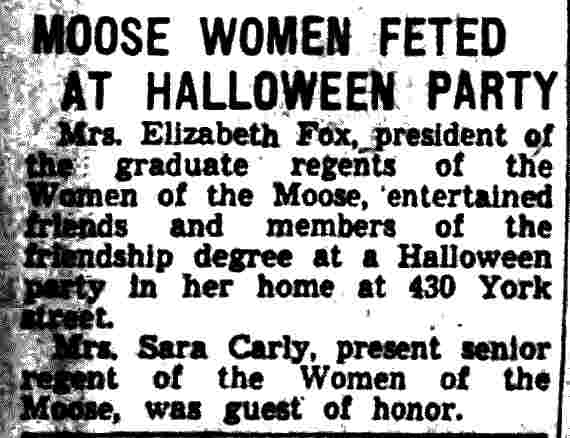 430 York Street — Edward J. Fox & Family — Camden Courier-Post, November 8, 1939