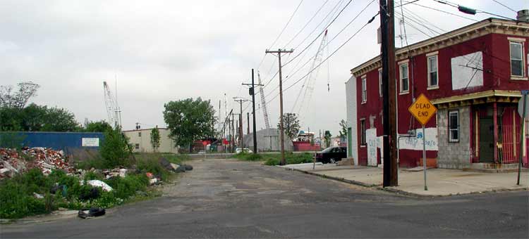 Looking West on York Street from Southeast Corner of Point Street — May 6, 2004