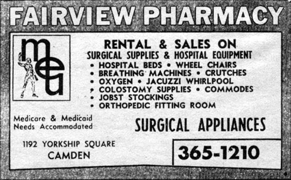 Fairview Pharmacy — 1192 Yorkship Square — Camden County Record, March 19, 1981