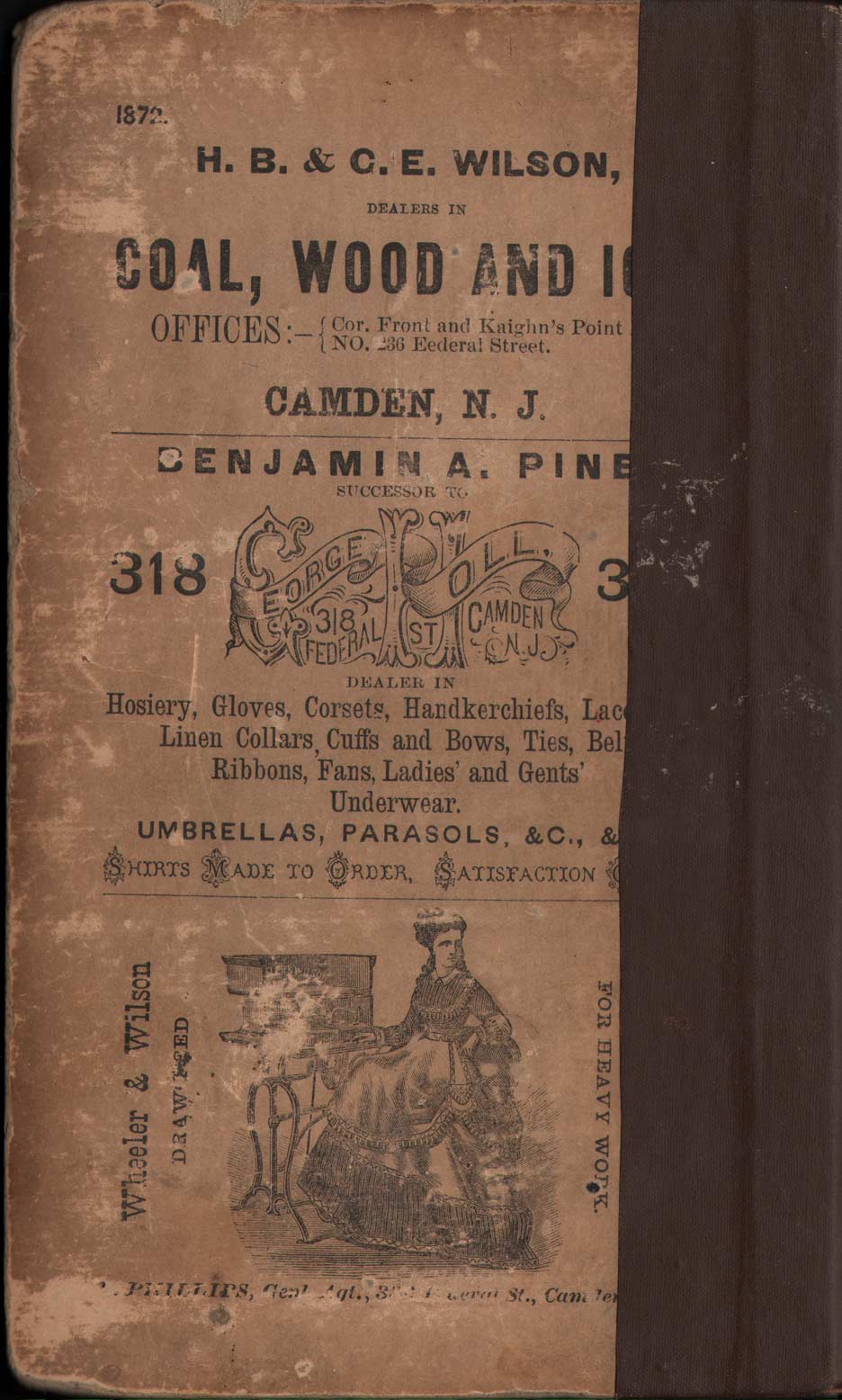 1872 Camden City Directory — rear outer cover