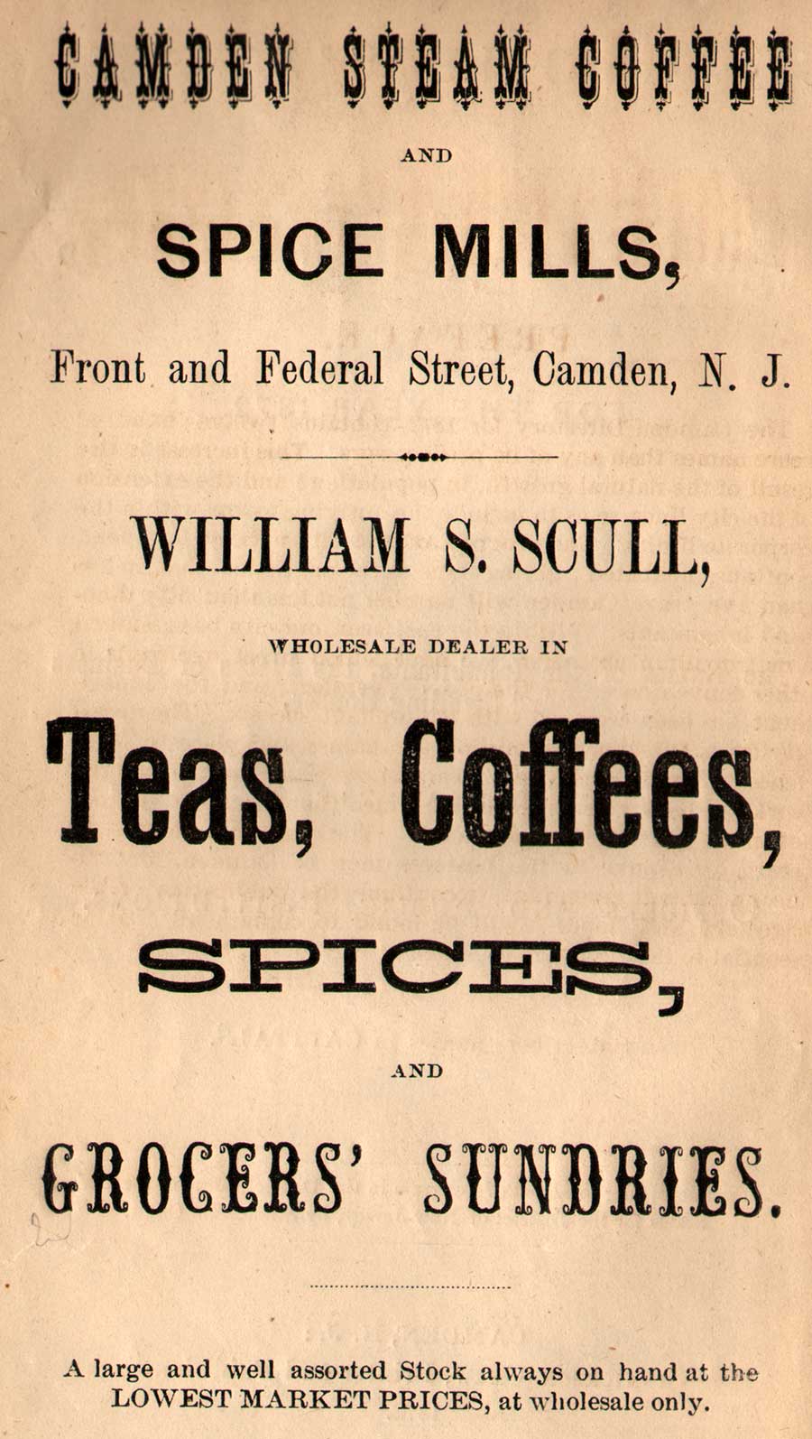 1872 Camden City Directory — advertisement