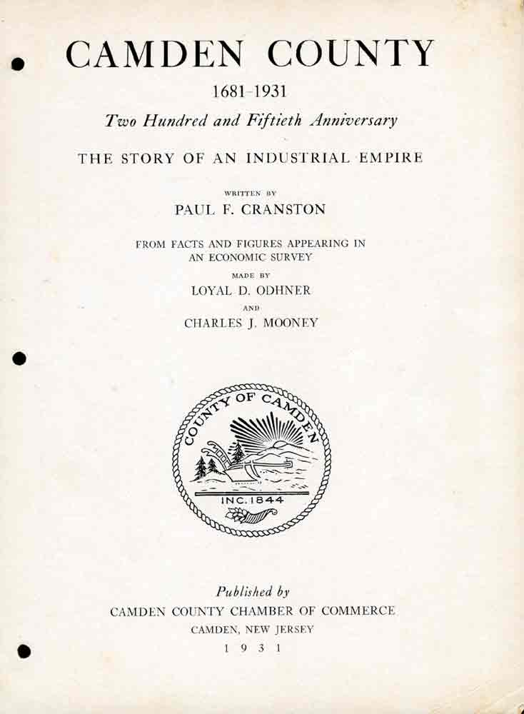 Camden County NJ 1681–1931 — page 1