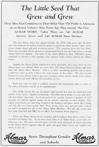 Business advertisements from the 1928 Centennial Mirror of Camden, N.J.