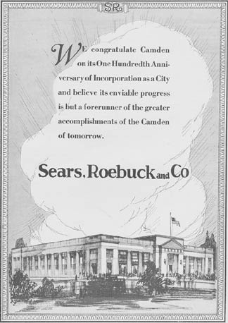 Business advertisements from the 1928 Centennial Mirror of Camden, N.J.