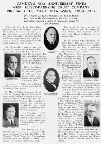 Business advertisements from the 1928 Centennial Mirror of Camden, N.J.