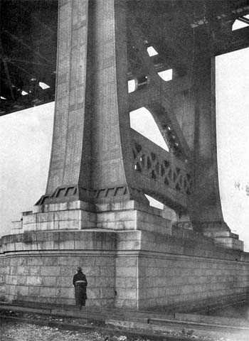 Section of Delaware River Bridge; Camden County Courthouse