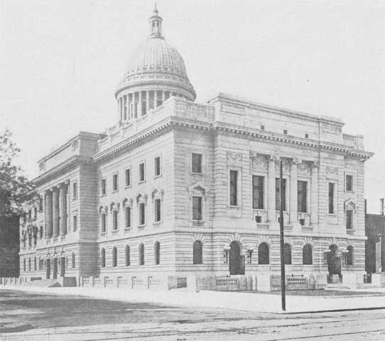 Section of Delaware River Bridge; Camden County Courthouse