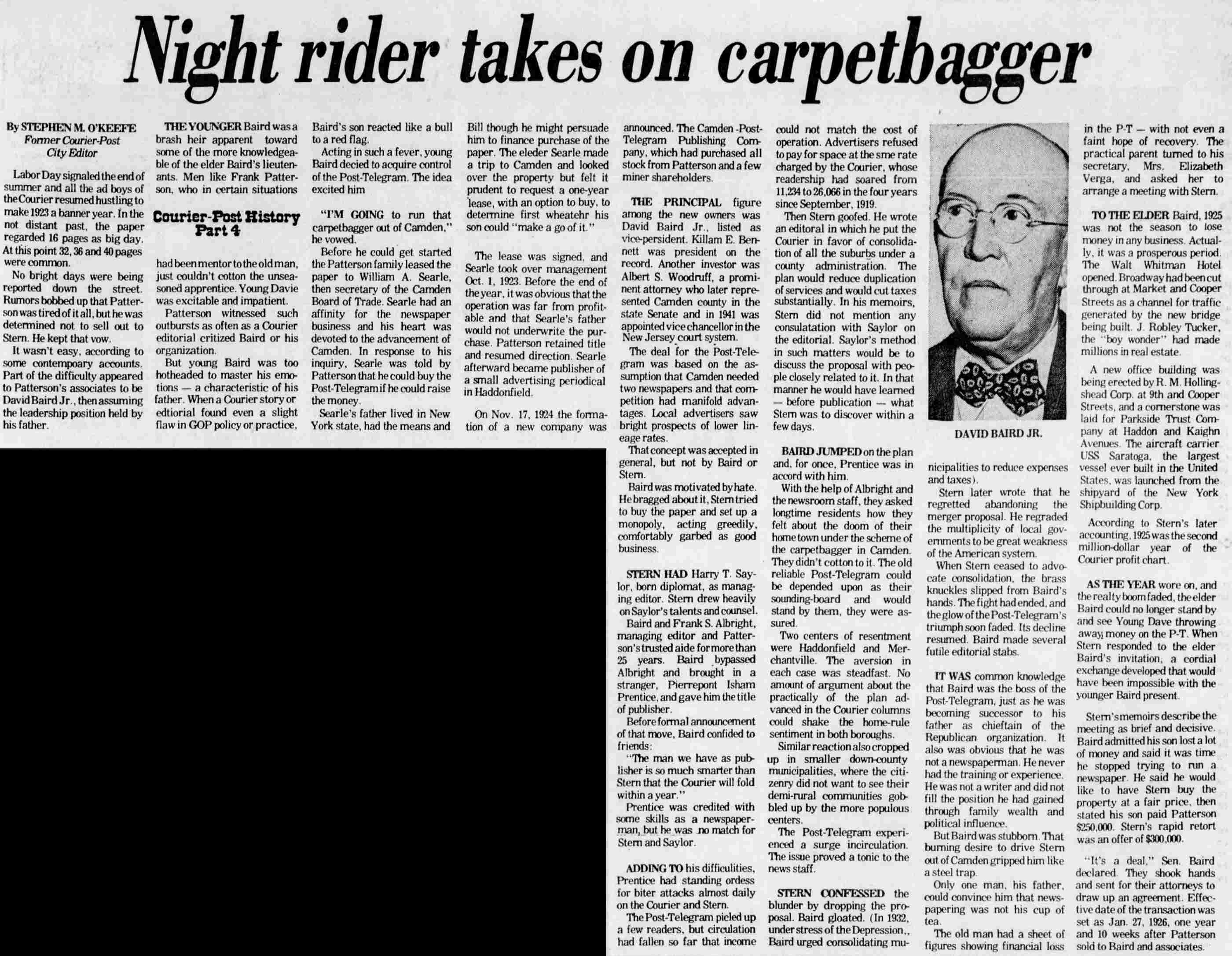 History of the Courier-Post — Part 4, Camden Courier-Post, October 7, 1975