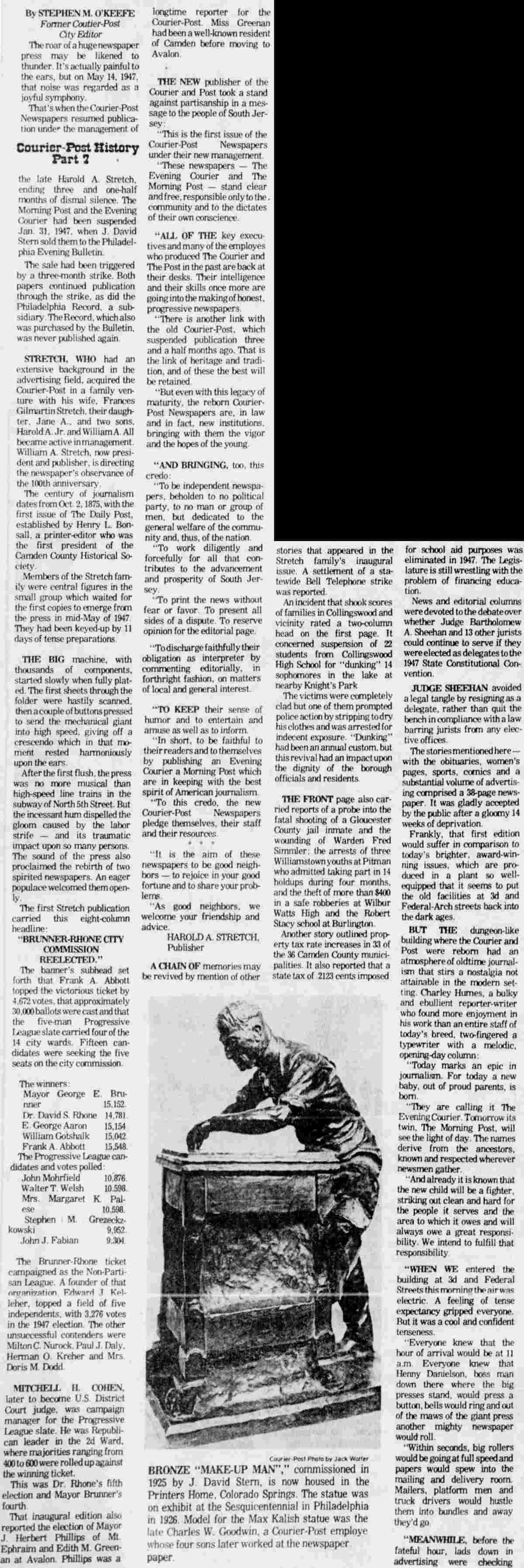 History of the Courier-Post — Part 7, Camden Courier-Post, October 7, 1975