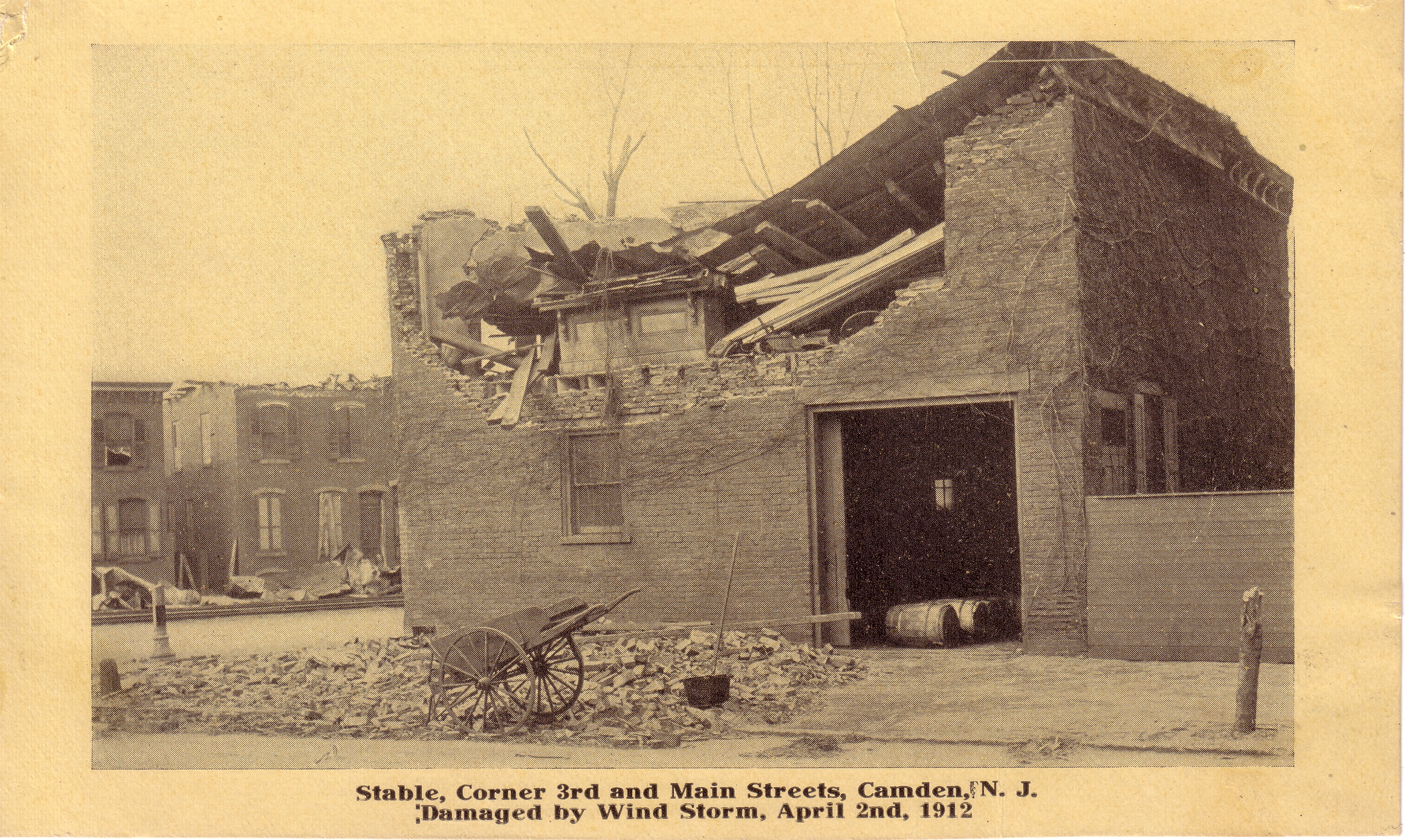 Cyclone damage in North Camden, April 2, 1912
