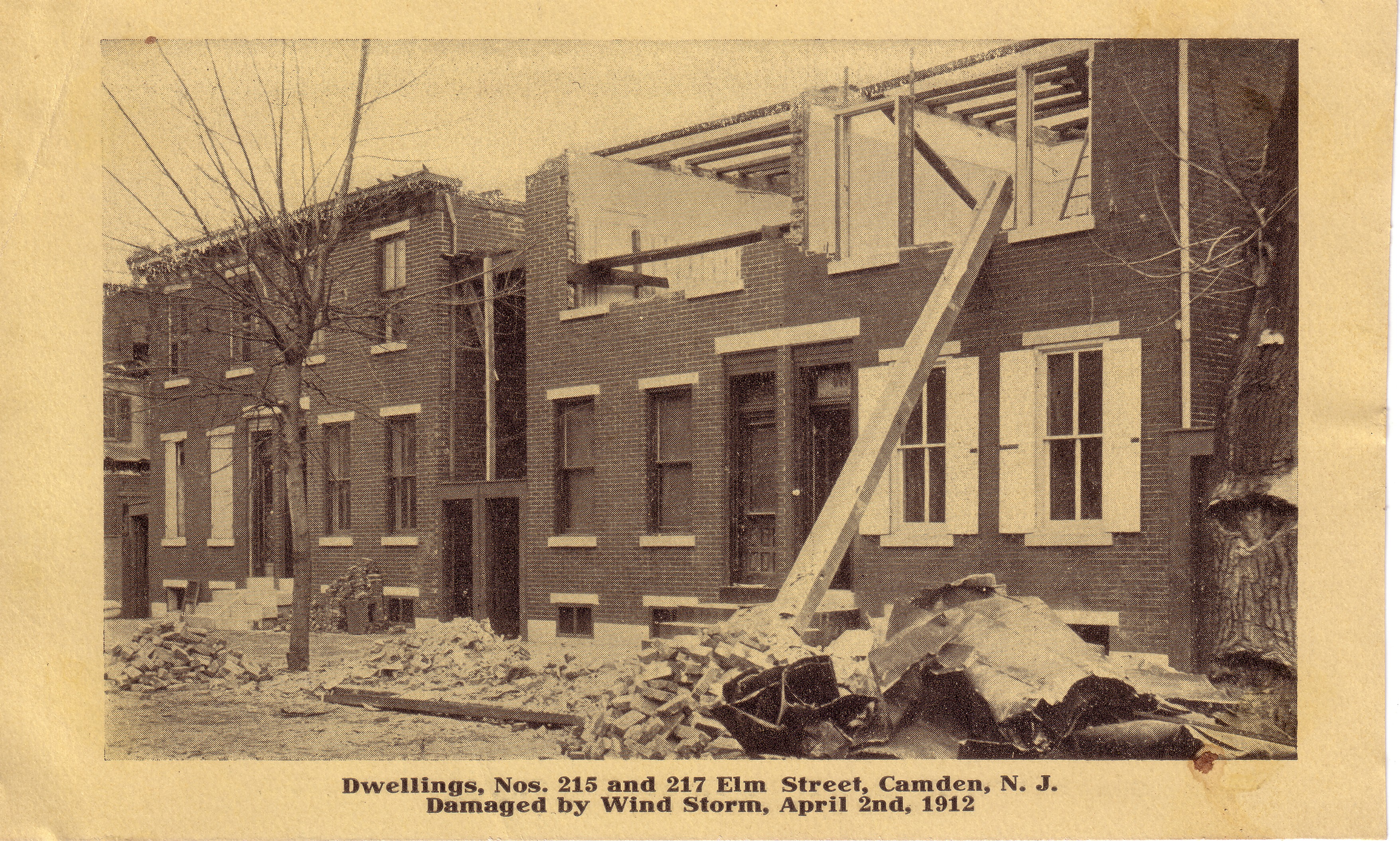 Cyclone damage in North Camden, April 2, 1912