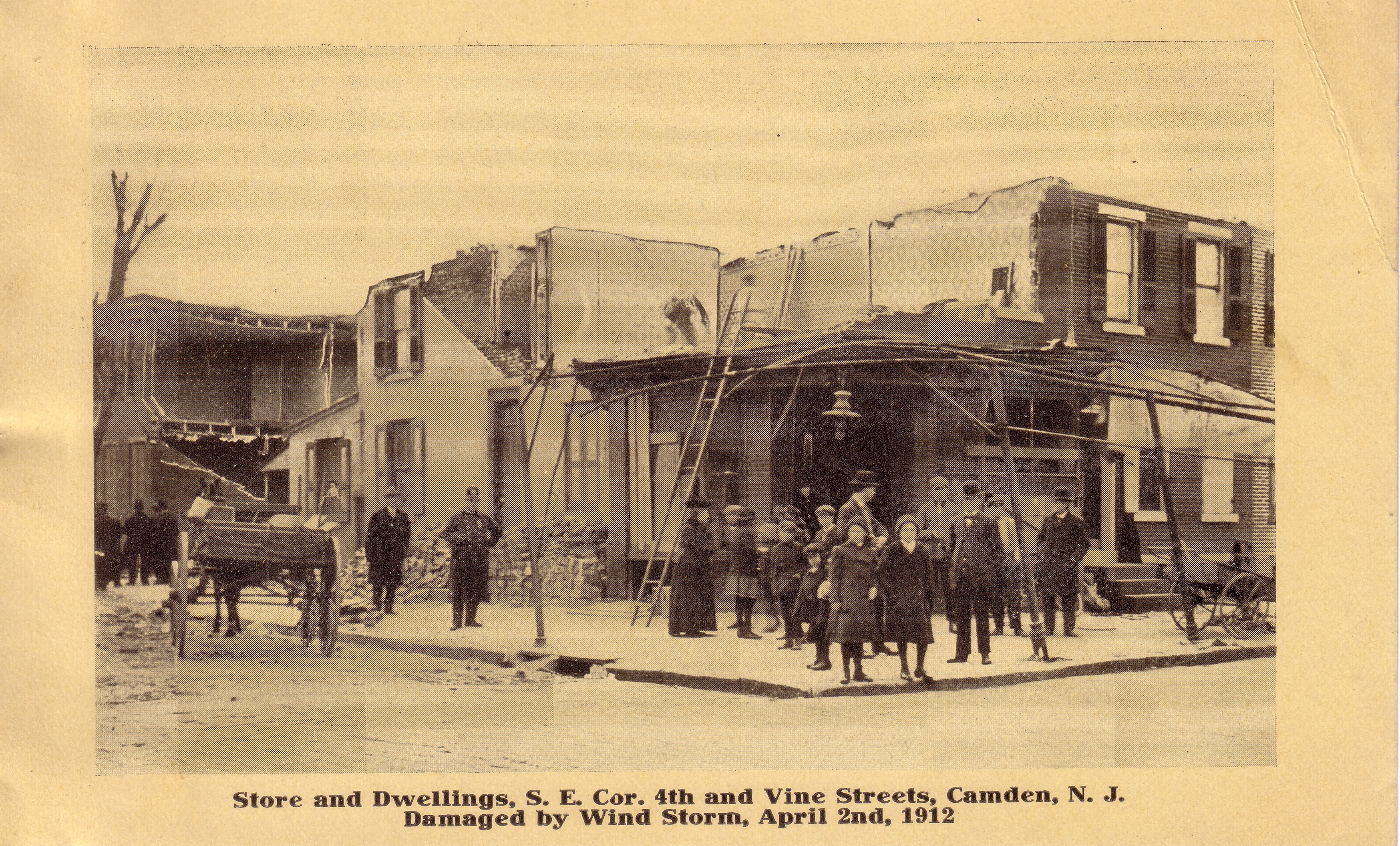 Cyclone damage in North Camden, April 2, 1912