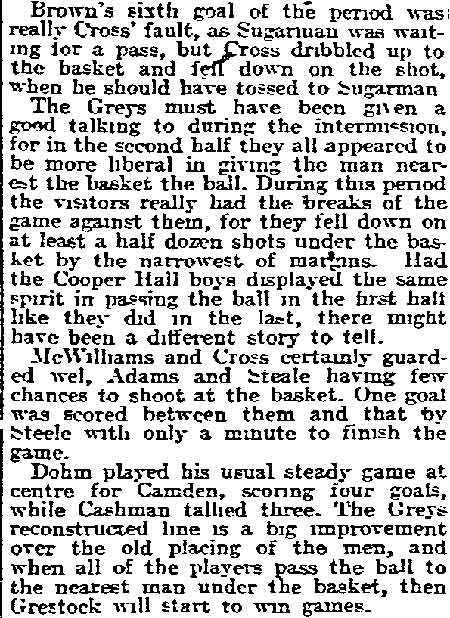Camden Wins Third Straight Game — Philadelphia Inquirer, November 12, 1914, column 2