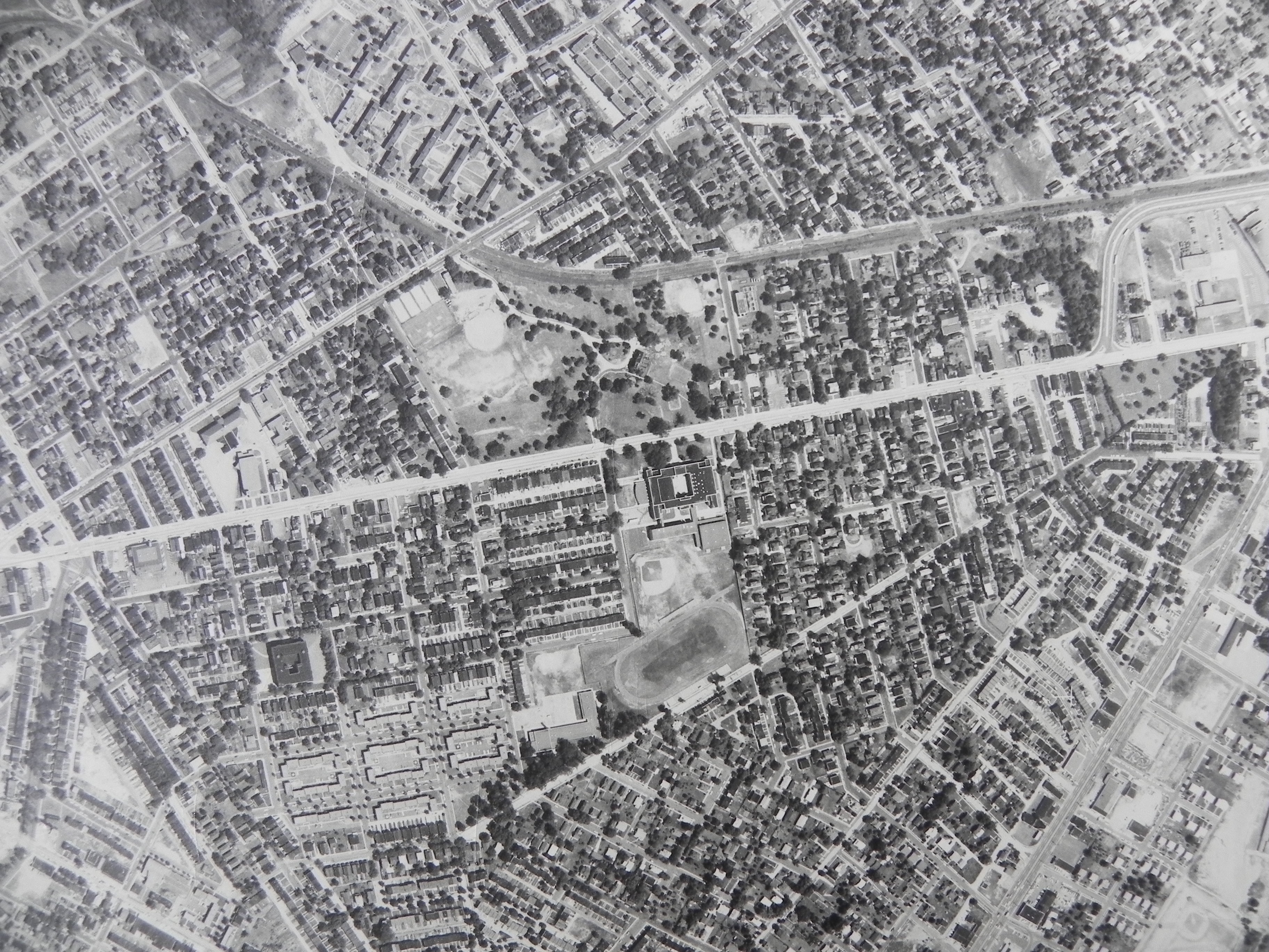 1963 aerial view — East Camden, Federal Street, Westfield Avenue