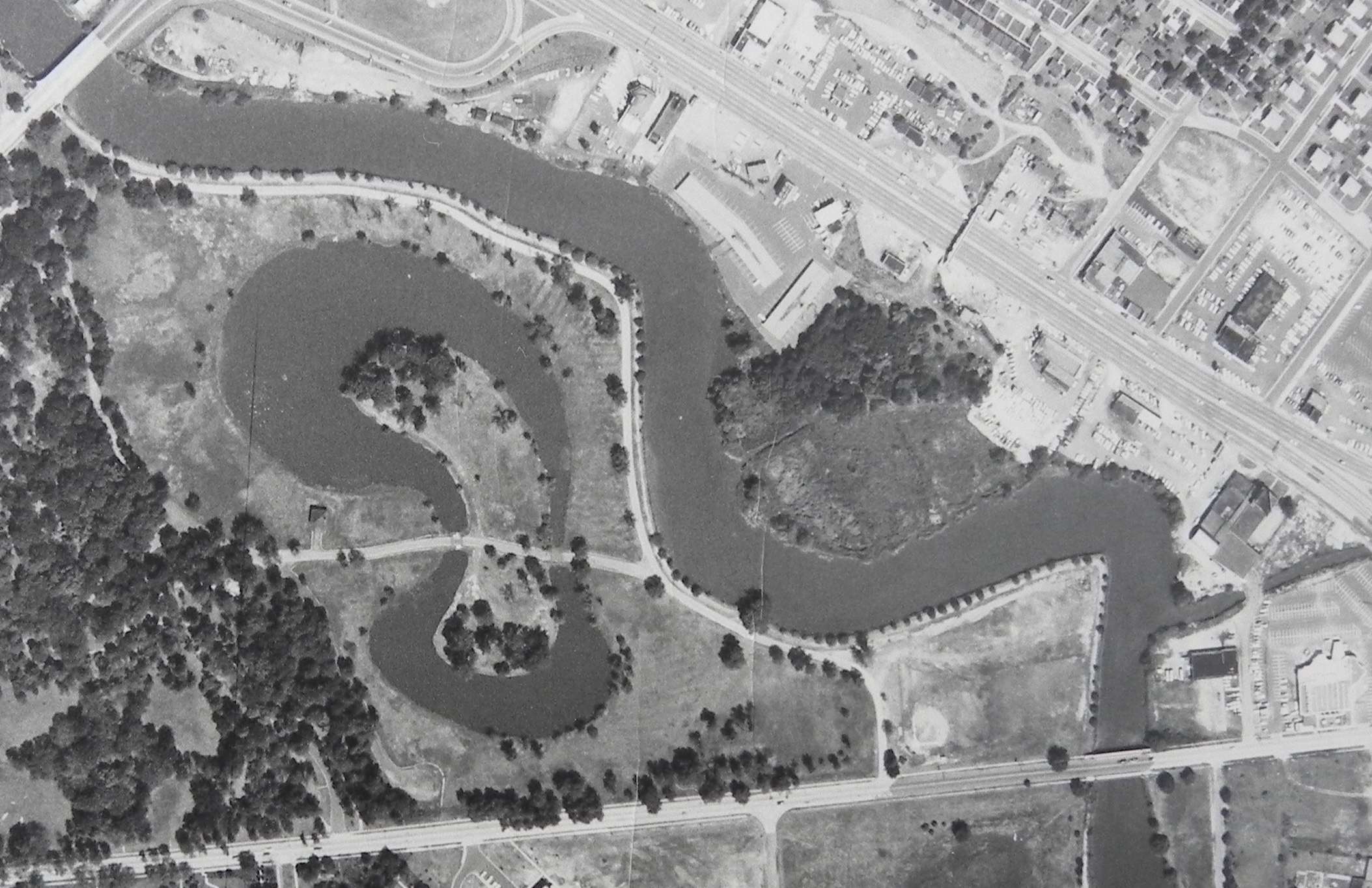 1963 aerial view — Farnham Park and Admiral Wilson Boulevard (2)