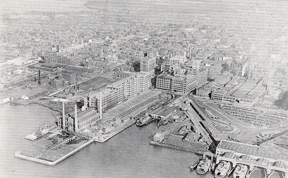 February 3, 1928 aerial view looking northeast from Philadelphia toward Camden