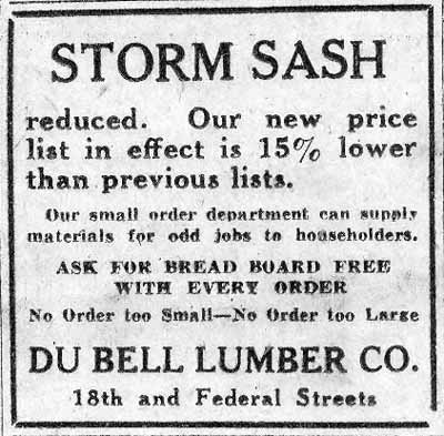 DuBell Lumber Company, Camden Courier-Post, March 12, 1930