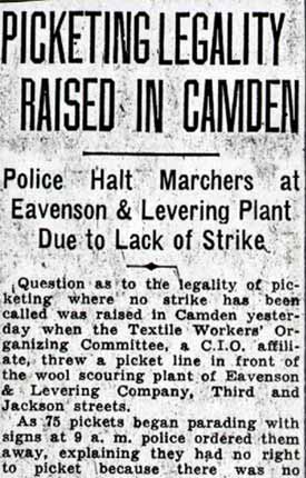 Camden Courier-Post, January 18, 1938, column 1