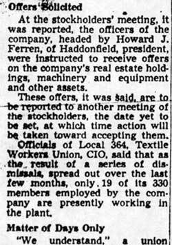 Camden Courier-Post, December 7, 1951, column 2
