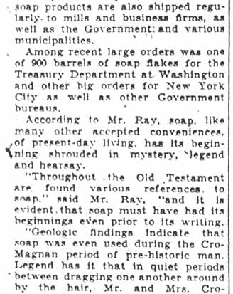 Iowa Soap Co. article — Camden Courier-Post, March 17, 1936 (continued)