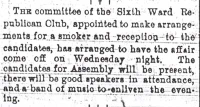 Sixth Ward Republican Club — Camden Courier, October 22, 1894