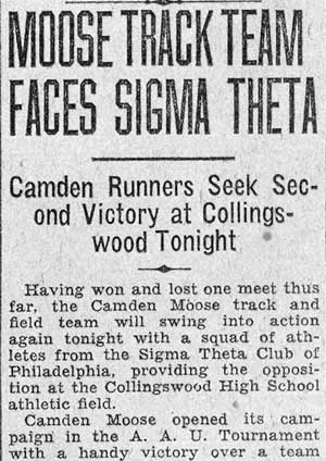 Moose track team, Camden Courier-Post August 10, 1933