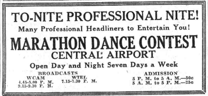 Dance Marathon at Central Airport, June 3, 1932