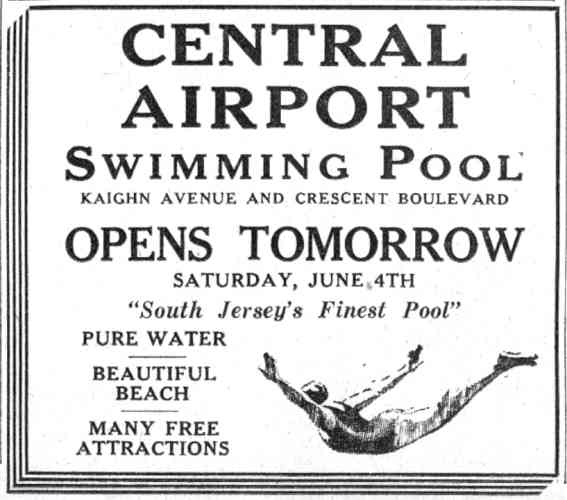 Central Airport swimming pool, June 3, 1932