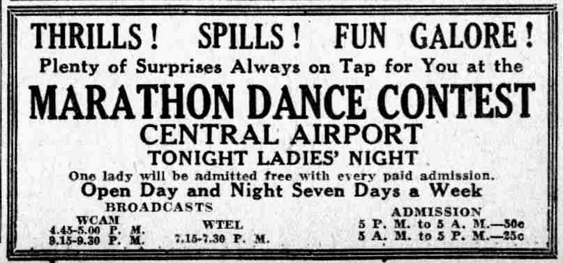 Dance Marathon at Central Airport, June 6, 1932