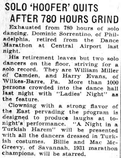 Dance Marathon at Central Airport, June 7, 1932