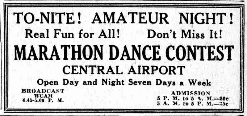 Dance Marathon at Central Airport, June 8, 1932