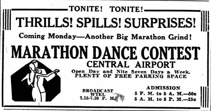 Dance Marathon coverage, late June 1932