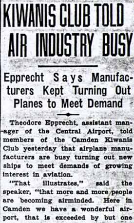 Camden Courier-Post, August 1, 1936, clipping 1