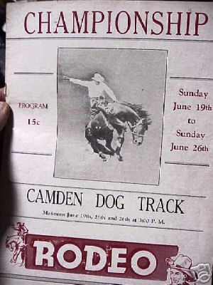 Camden Dog Track and Rodeo, 1938