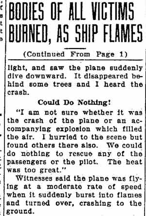 Bodies of All Victims Burned as Ship Flames — Helena Montana Independent, November 6, 1931, continued