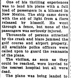 Five Killed When New Jersey Plane Crashes — Helena Montana Independent, November 6, 1931, continued