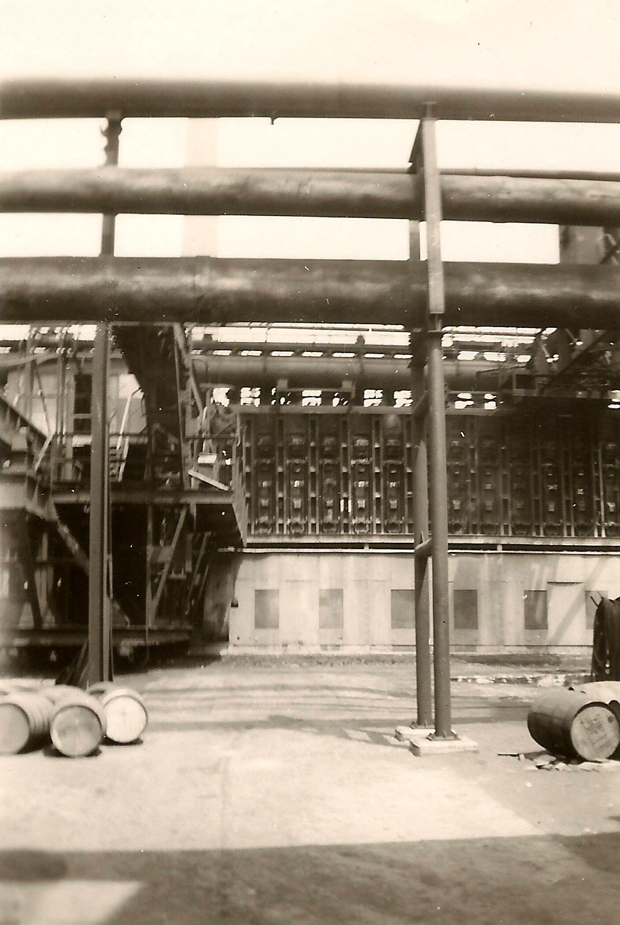 Camden Coke Plant — doors to the ovens from the pusher side, circa 1956