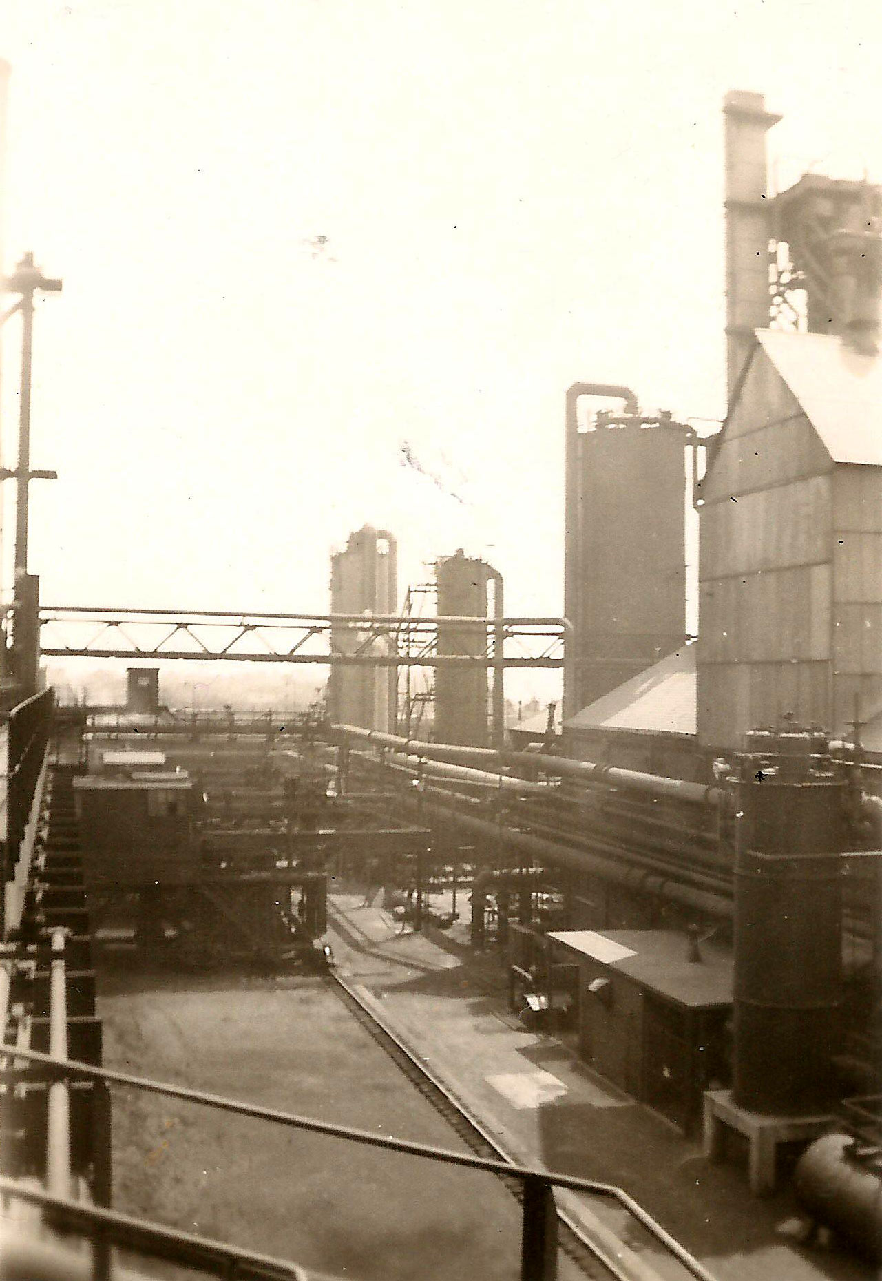 Camden Coke Plant — pusher car control cab where the ram was activated, circa 1956