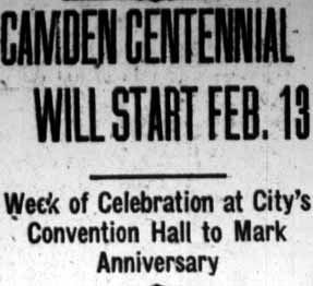 Camden Courier-Post, January 28, 1928 - centennial images page 1