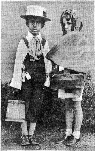 Halloween mummers photo, Camden Courier-Post, October 31, 1931