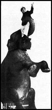The Big Top TV show at Camden Convention Hall, 1953 - elephant performer